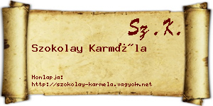 Szokolay Karméla névjegykártya